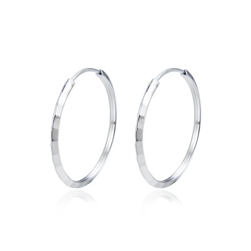 Hot Sell High Quality Fashion 925 Sterling Silver Large Hoop Earrings For Women Party Gift 1