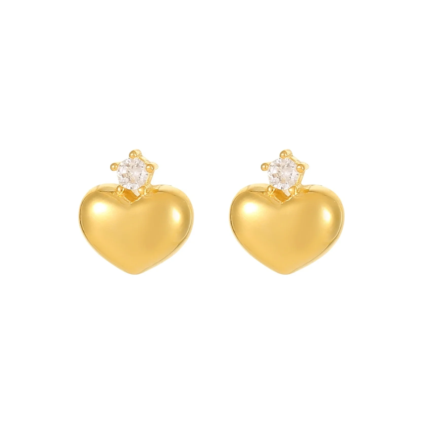 New Product S925 Silver Sweet Love Earrings For Female Heart Shaped Earrings Cute Peach Earrings For Girl Friend 1