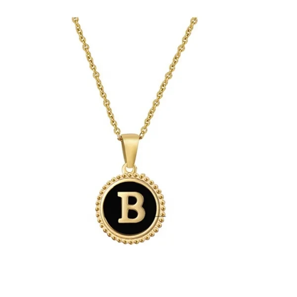 Classic Style Cheap Price Stainless Steel 18k Gold Plated A-z Initial Letter Pendant Necklace For Woman 1