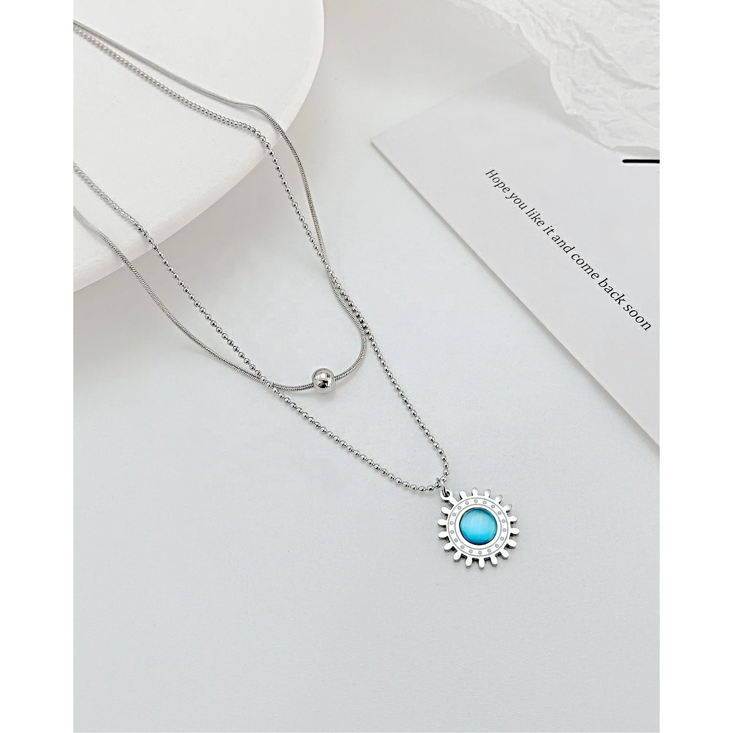 Stainless Steel Silver Necklace Pendant Necklaces - - SLKS Jewelry 5