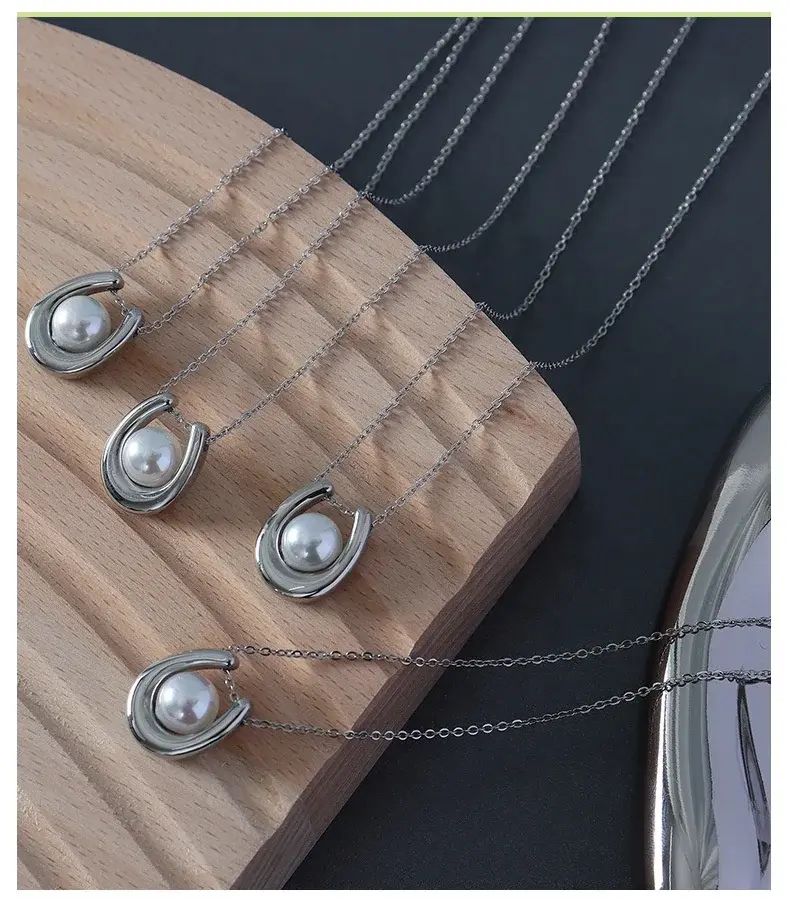 Stainless Silver Necklace Titanium Steel by SLKS Jewelry 5