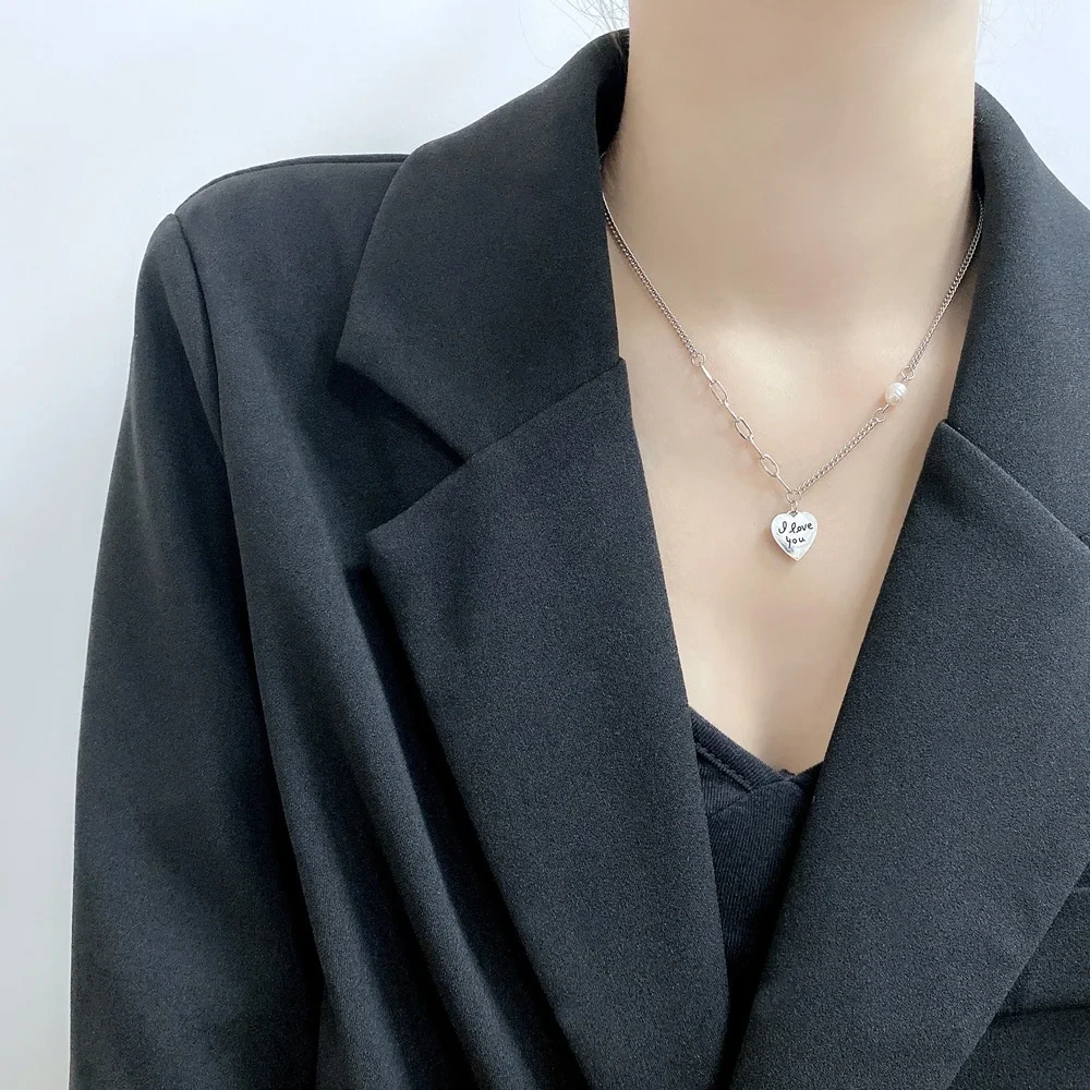 Stainless Necklace for Men Imitation Pearl by SLKS Jewelry 2