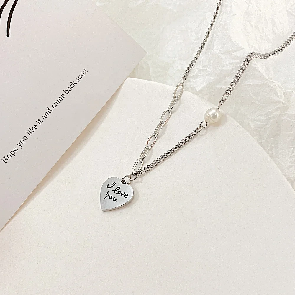 Stainless Necklace for Men Imitation Pearl by SLKS Jewelry 5