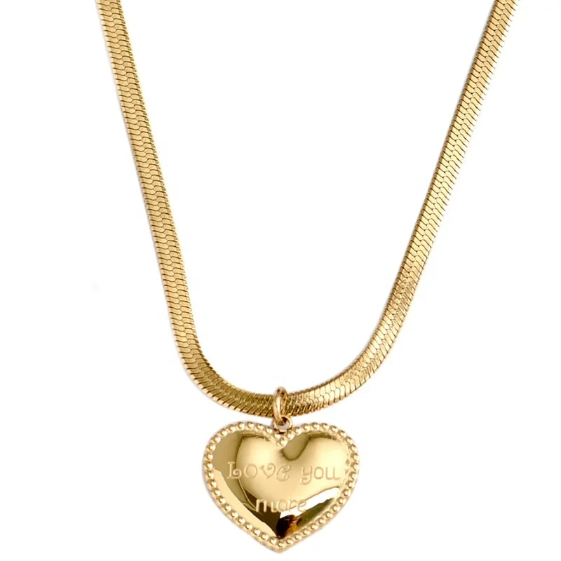 Steel Necklace Gold - - SLKS Jewelry 6