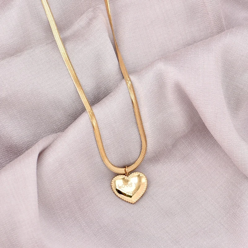 Steel Necklace Gold - - SLKS Jewelry 3