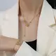 Stainless Silver Necklace Steel /Gold by SLKS Jewelry 4