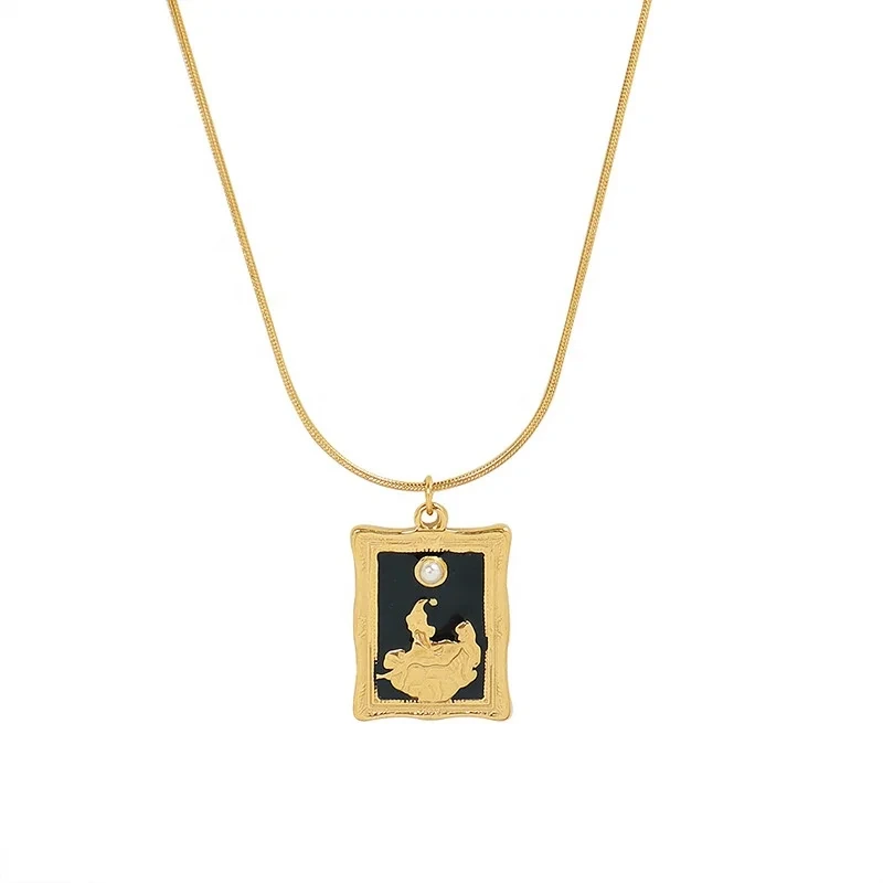 Vintage Style Picture Frame Album Stainless Steel Necklace Design Jewelry Necklace For Women Fashion Jewelry New In Accessories 1
