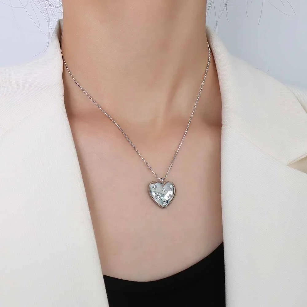 Stainless Steel Silver Necklace Necklace by SLKS Jewelry 2