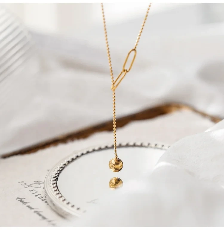 Hot Stainless Steel Necklace Wholesale Opp Bag /Foam Bag/Carton Box SLKS Jewelry Brand 5