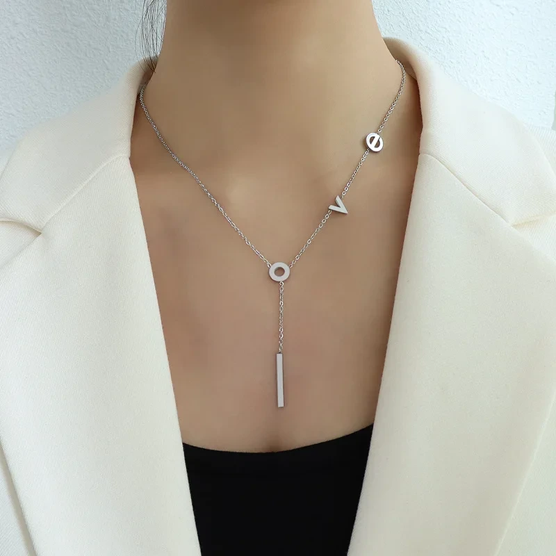 Stainless Silver Necklace SLKS Jewelry Brand Stainless Steel TRENDY 4