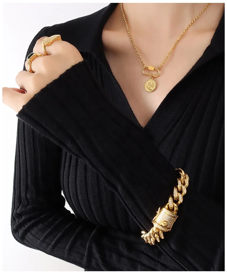 Stainless Silver Necklace SLKS Jewelry Manufacture No Rust 7