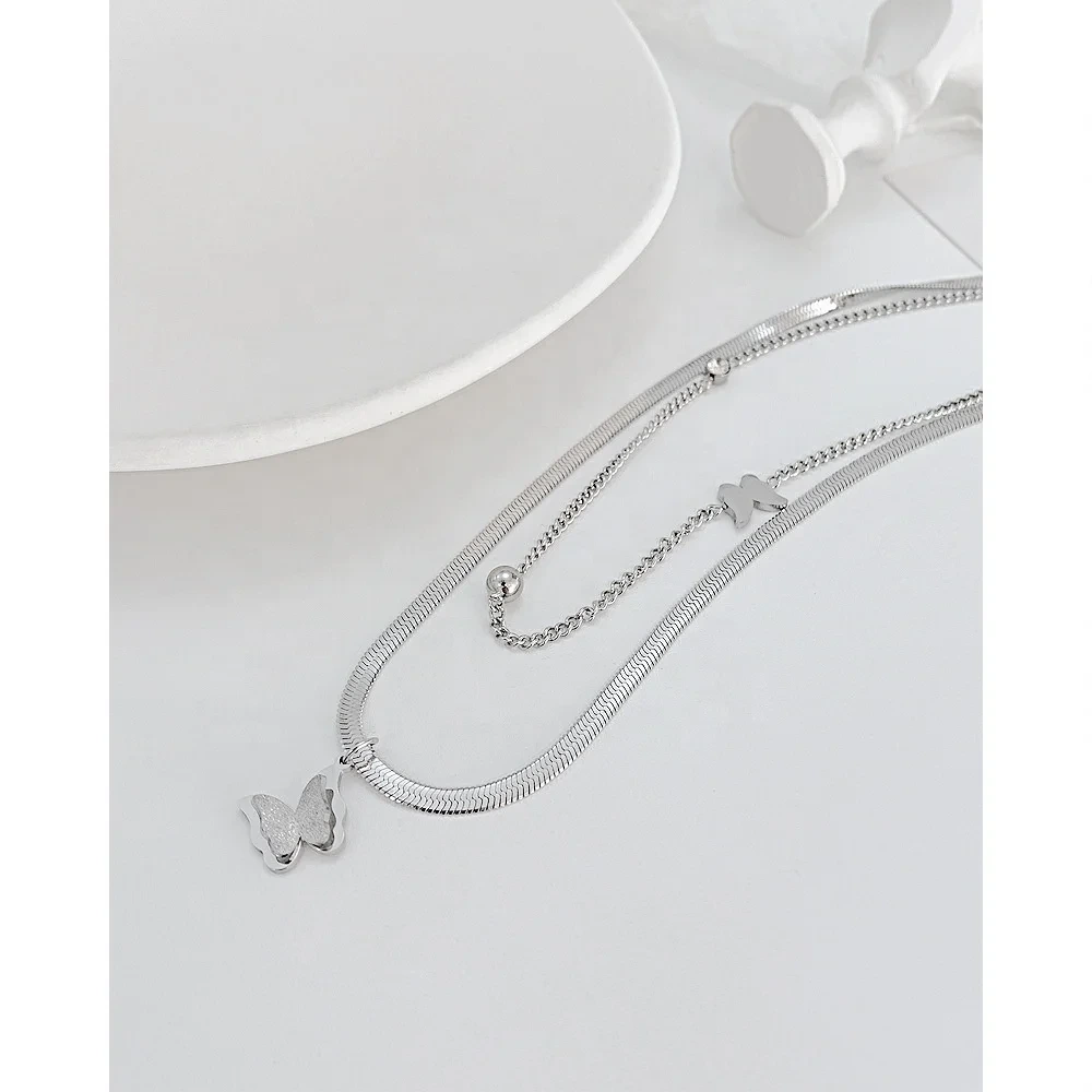 Hot Stainless Mens Necklace Butterfly SLKS Jewelry Brand 3
