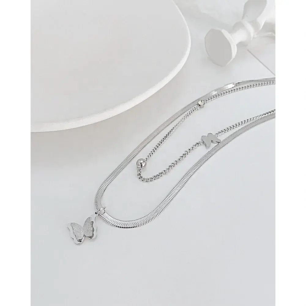 Hot Stainless Mens Necklace Butterfly SLKS Jewelry Brand 3