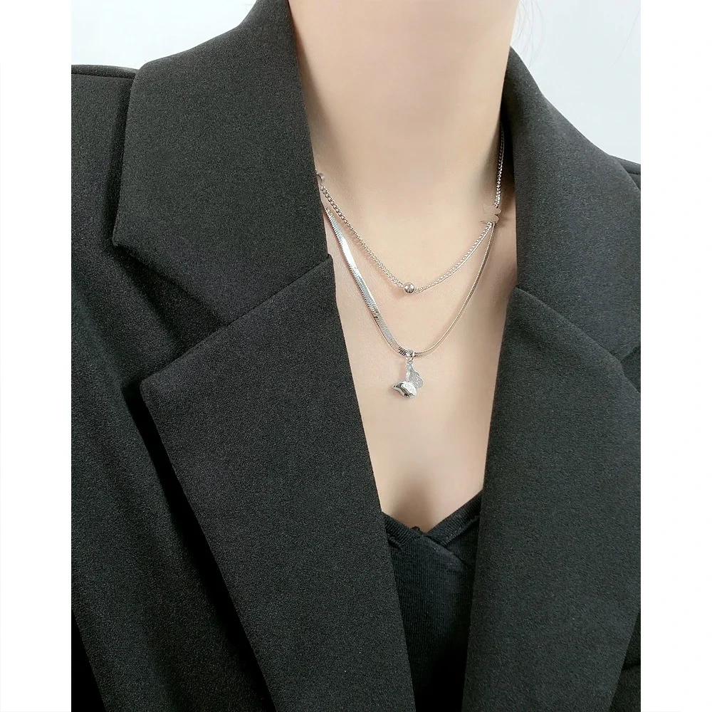 Hot Stainless Mens Necklace Butterfly SLKS Jewelry Brand 5