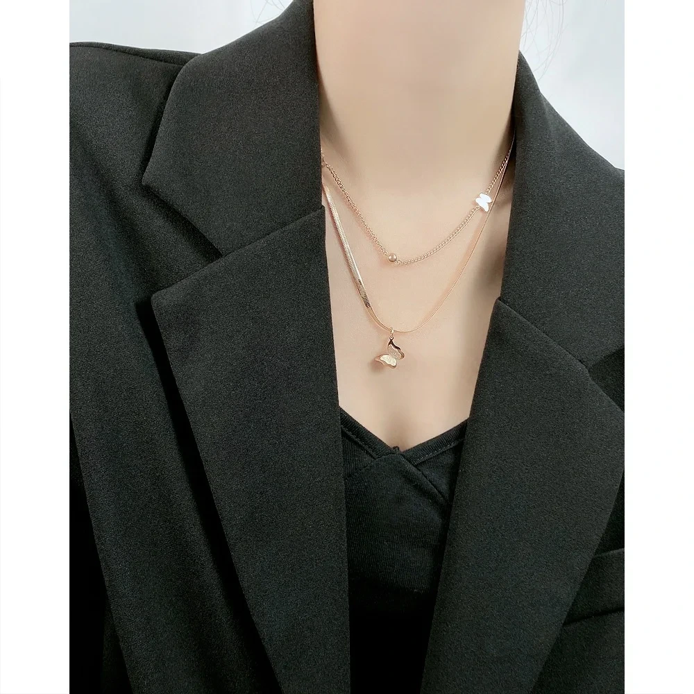 Hot Stainless Mens Necklace Butterfly SLKS Jewelry Brand 2