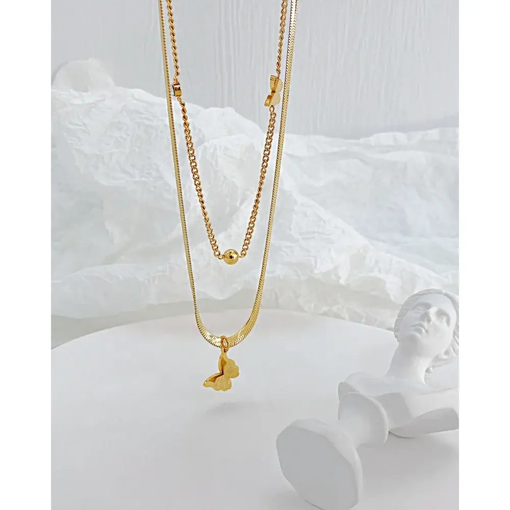 Hot Stainless Mens Necklace Butterfly SLKS Jewelry Brand 6