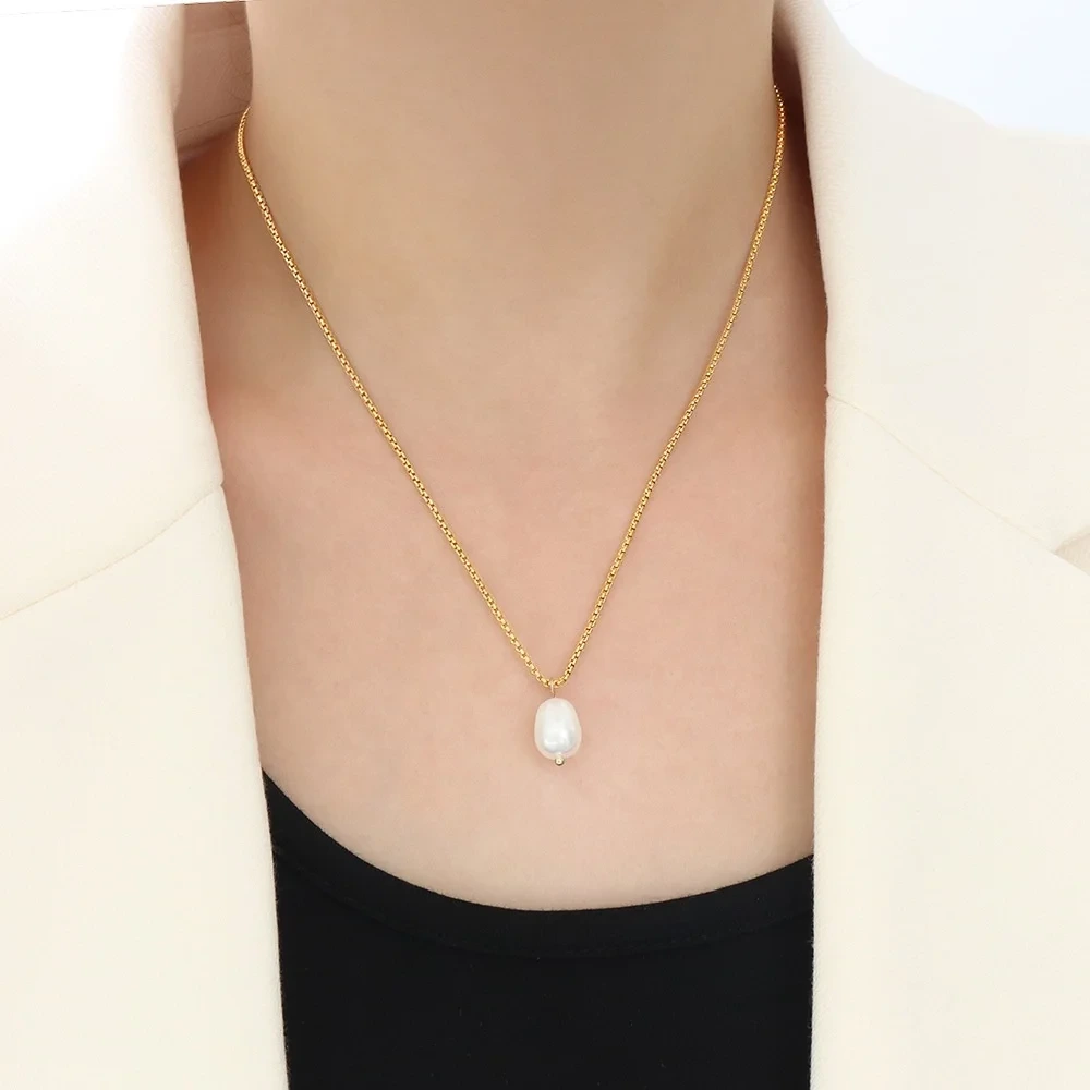 Hot Stainless Steel Pendant Necklace About 40cm+5cm Extention SLKS Jewelry Brand 3