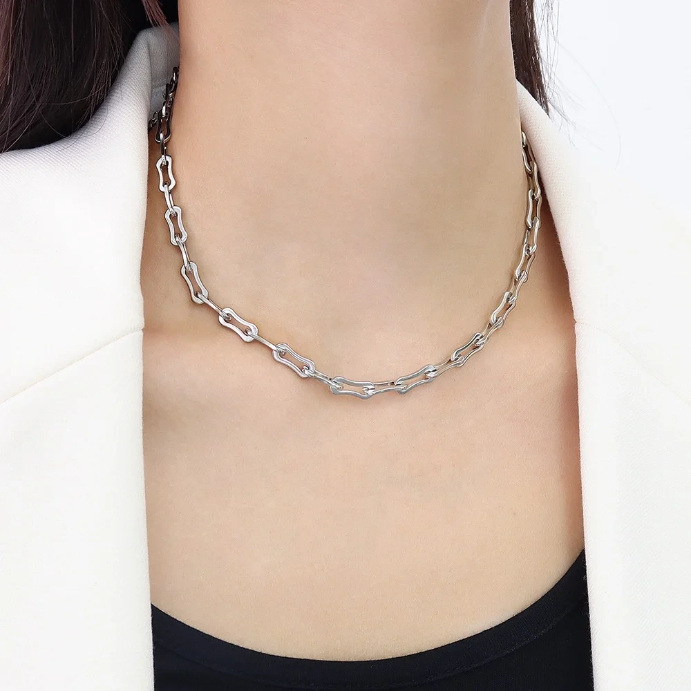 Stainless Silver Necklace SLKS Jewelry, Gift 4