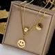 Hot Stainless Steel Necklace Bulk Smile Face SLKS Jewelry Brand 2