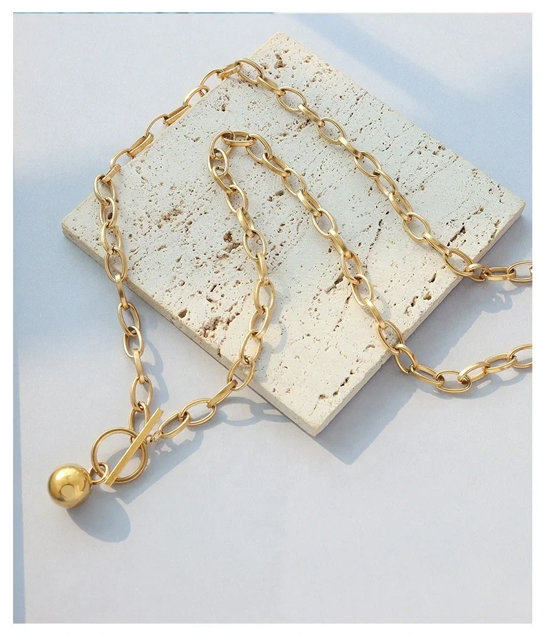 Custom Stainless Steel Chain Necklace Wholesale TRENDY SLKS Jewelry 5
