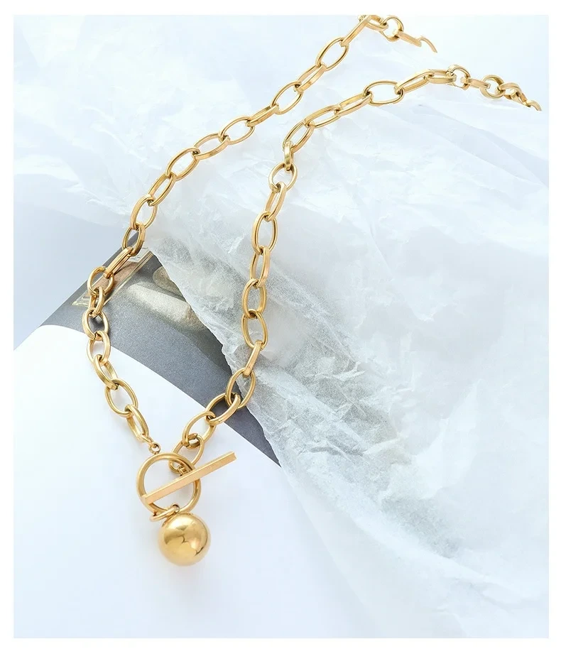 Custom Stainless Steel Chain Necklace Wholesale TRENDY SLKS Jewelry 6