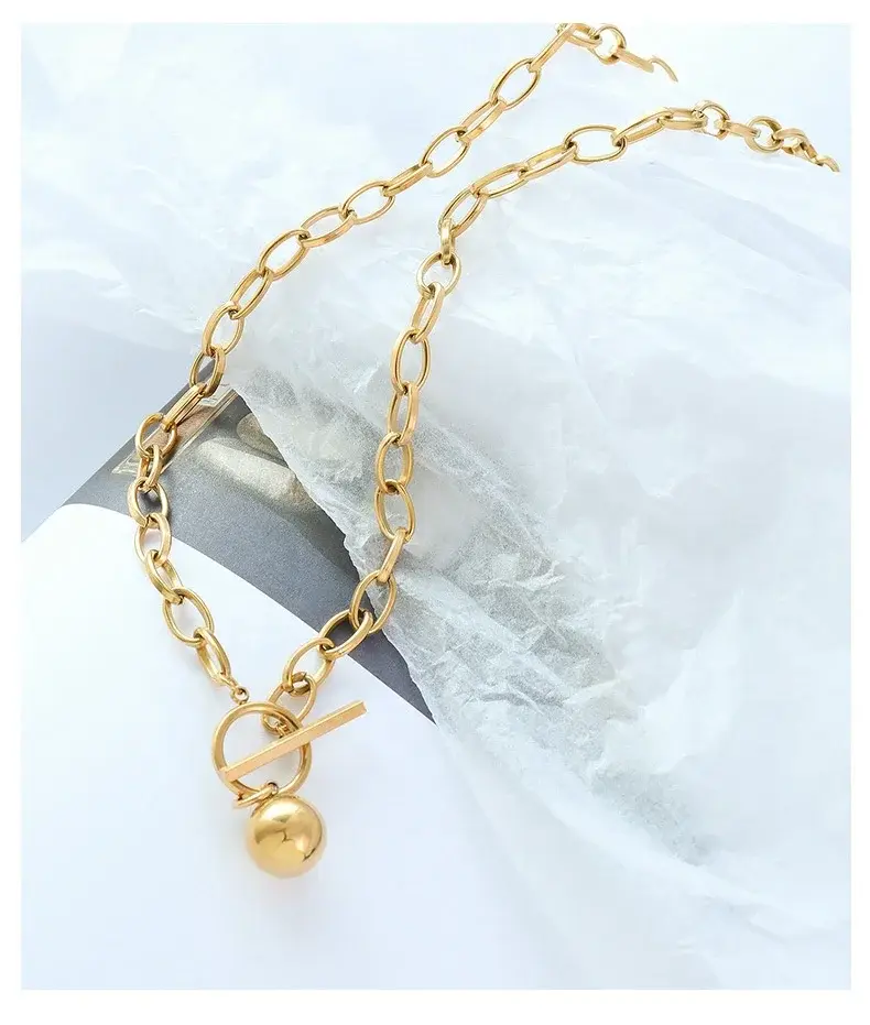 Custom Stainless Steel Chain Necklace Wholesale TRENDY SLKS Jewelry 6