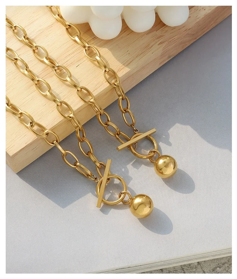 Custom Stainless Steel Chain Necklace Wholesale TRENDY SLKS Jewelry 2