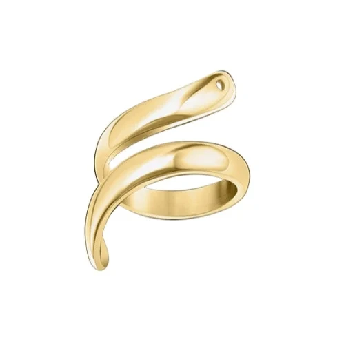Hot Selling High Quality Stainless Steel Snake Open Ring Women's 18k Gold Adjustable Snake Ring For Woman 1