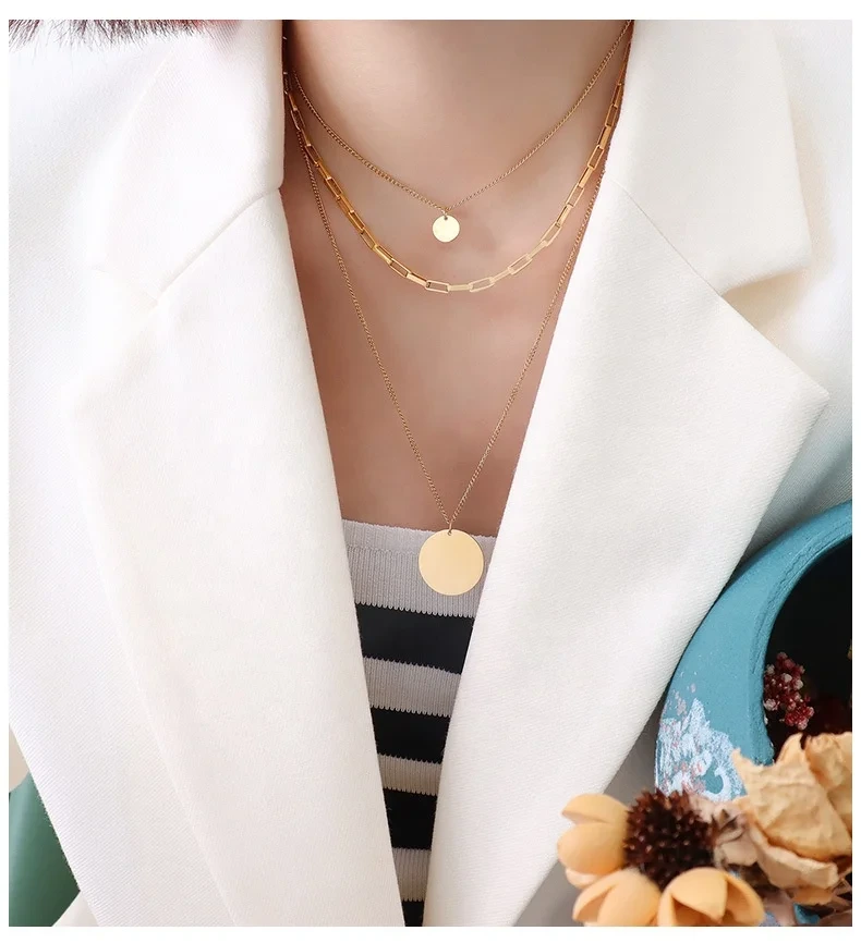 Stainless Steel Silver Necklace 0.014 Kg - - SLKS Jewelry 3