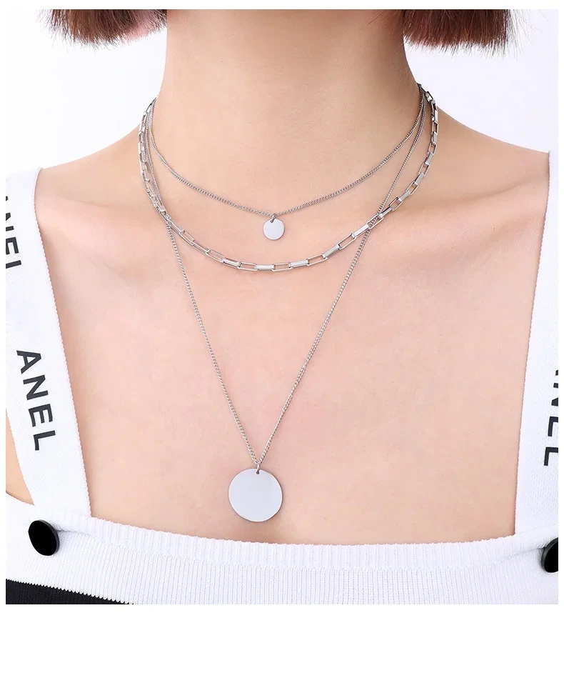 Stainless Steel Silver Necklace 0.014 Kg - - SLKS Jewelry 4