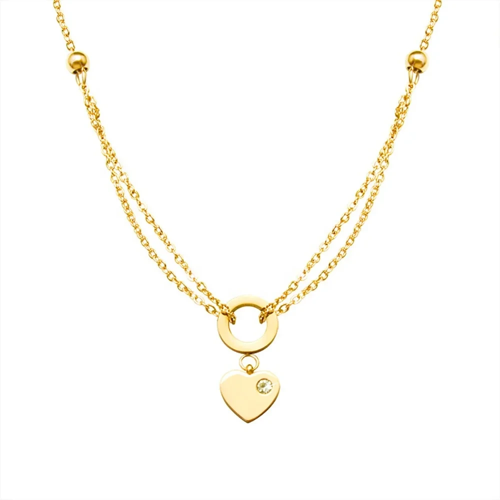 Necklaces For Women New Arrival 2024 18k Gold Plated Chain Stainless Steel  Heart Pendant necklace Fashion Jewelry 1