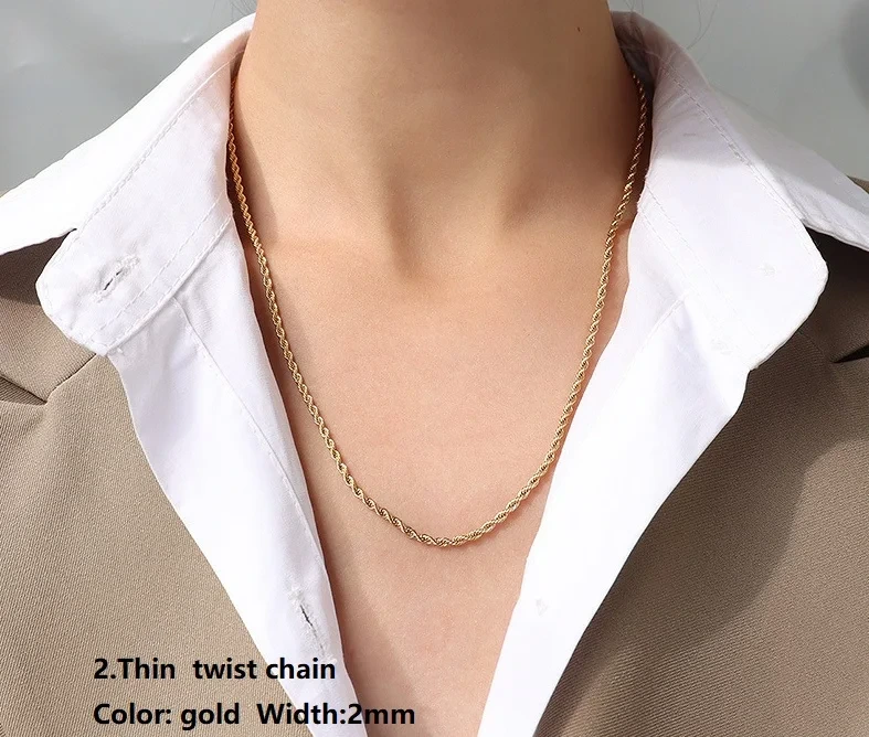 Stainless Steel Necklace None Wholesale - SLKS Jewelry 4