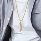 Stainless Necklace SLKS Jewelry,Gold/Steel 6