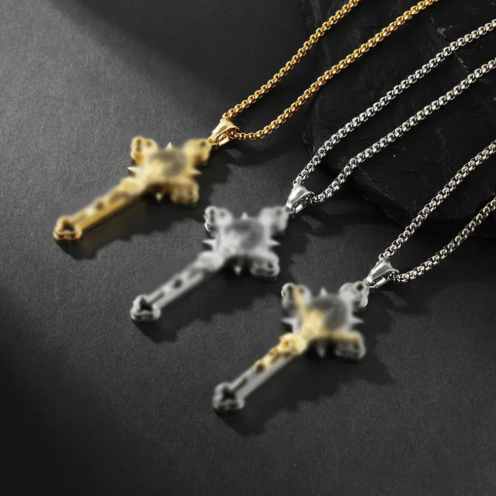 Custom Stain Steel Necklace ZIRCON SLKS Jewelry 4