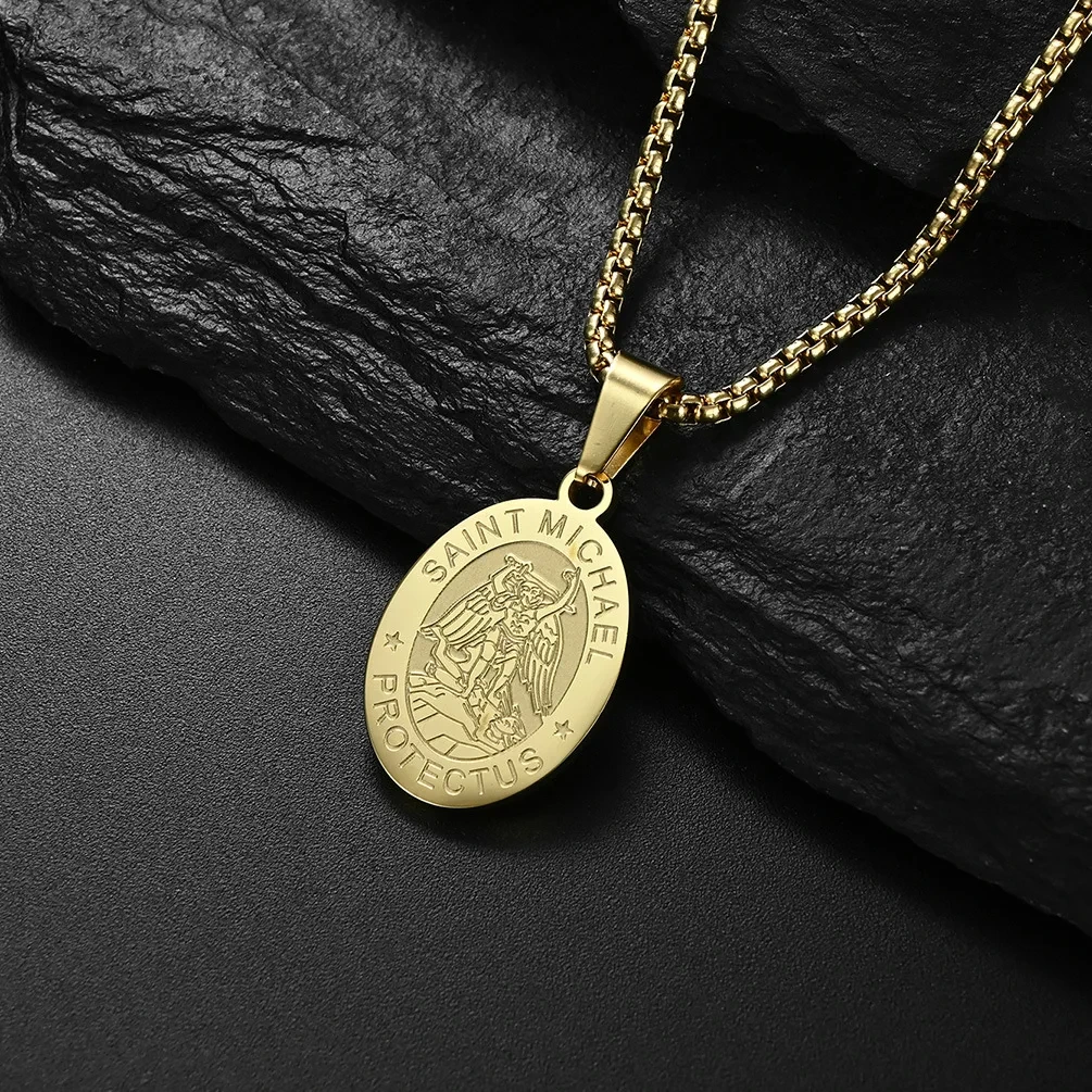 Stainless Steel Necklace Supplier SLKS Jewelry Manufacture Length:27mm Width:18mm 4