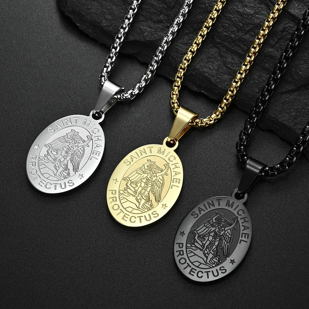 Stainless Steel Necklace Supplier SLKS Jewelry Manufacture Length:27mm Width:18mm 3