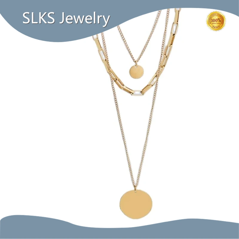 Stainless Steel Silver Necklace 0.014 Kg - - SLKS Jewelry 1