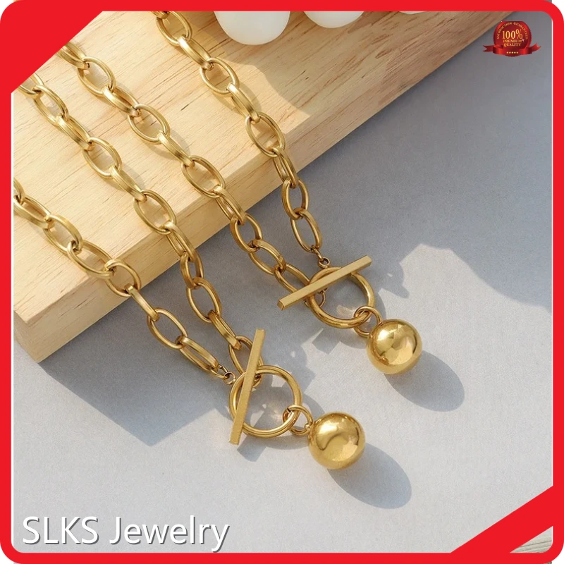 Custom Stainless Steel Chain Necklace Wholesale TRENDY SLKS Jewelry 1