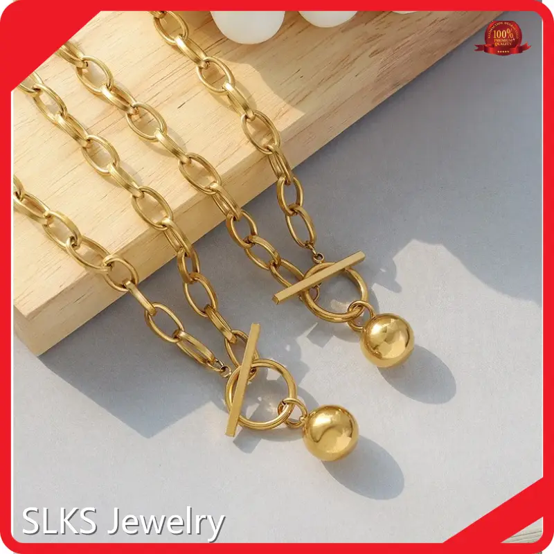 Custom Stainless Steel Chain Necklace Wholesale TRENDY SLKS Jewelry 1
