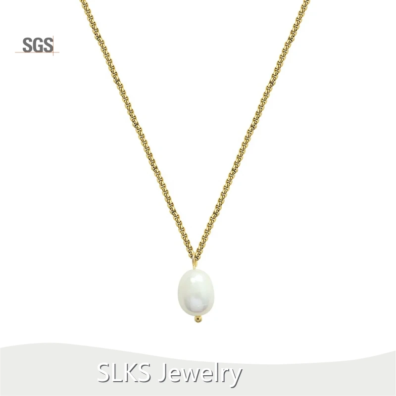 Hot Stainless Steel Pendant Necklace About 40cm+5cm Extention SLKS Jewelry Brand 1