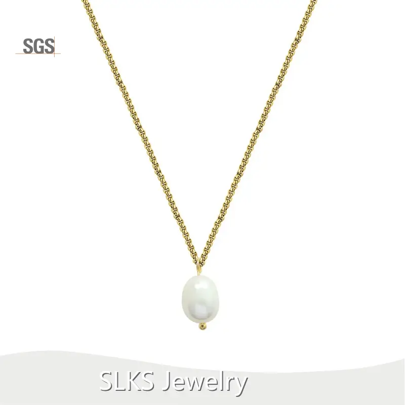 Hot Stainless Steel Pendant Necklace About 40cm+5cm Extention SLKS Jewelry Brand 1