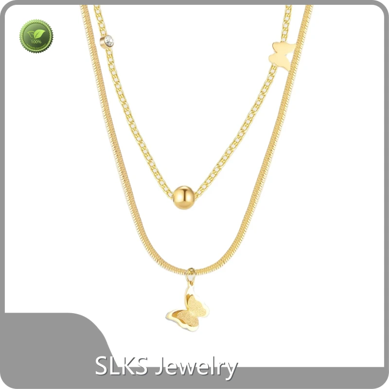 Hot Stainless Mens Necklace Butterfly SLKS Jewelry Brand 1