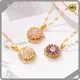 Hot Stain Steel Necklace Rotating Crystal Necklace SLKS Jewelry Brand 1