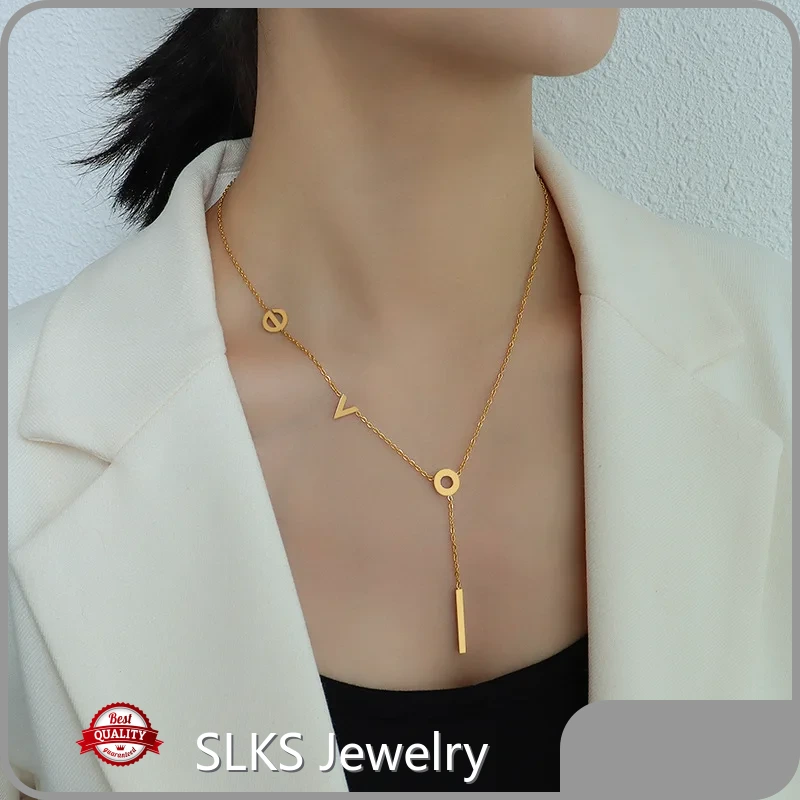 Stainless Silver Necklace SLKS Jewelry Brand Stainless Steel TRENDY 1