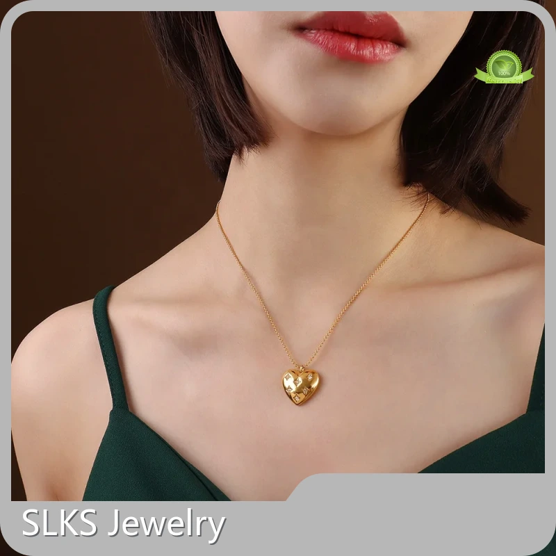 Stainless Steel Silver Necklace Necklace by SLKS Jewelry 1