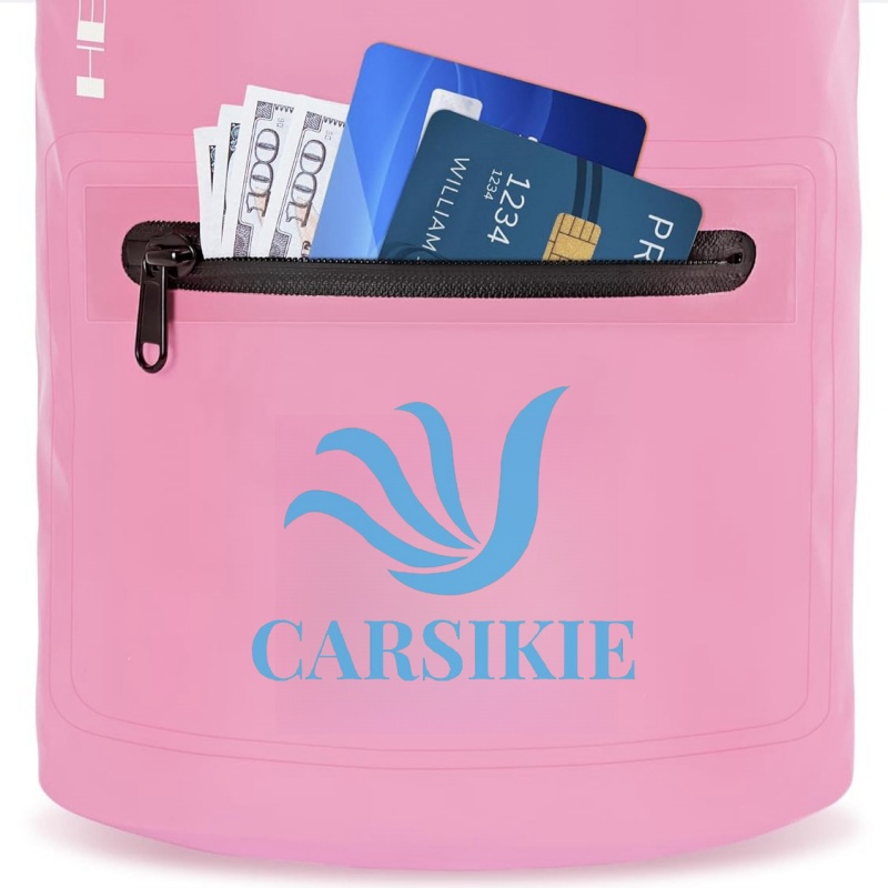 OEM Pink Waterproof Dry Bags with Custom Print Logo JA015 5