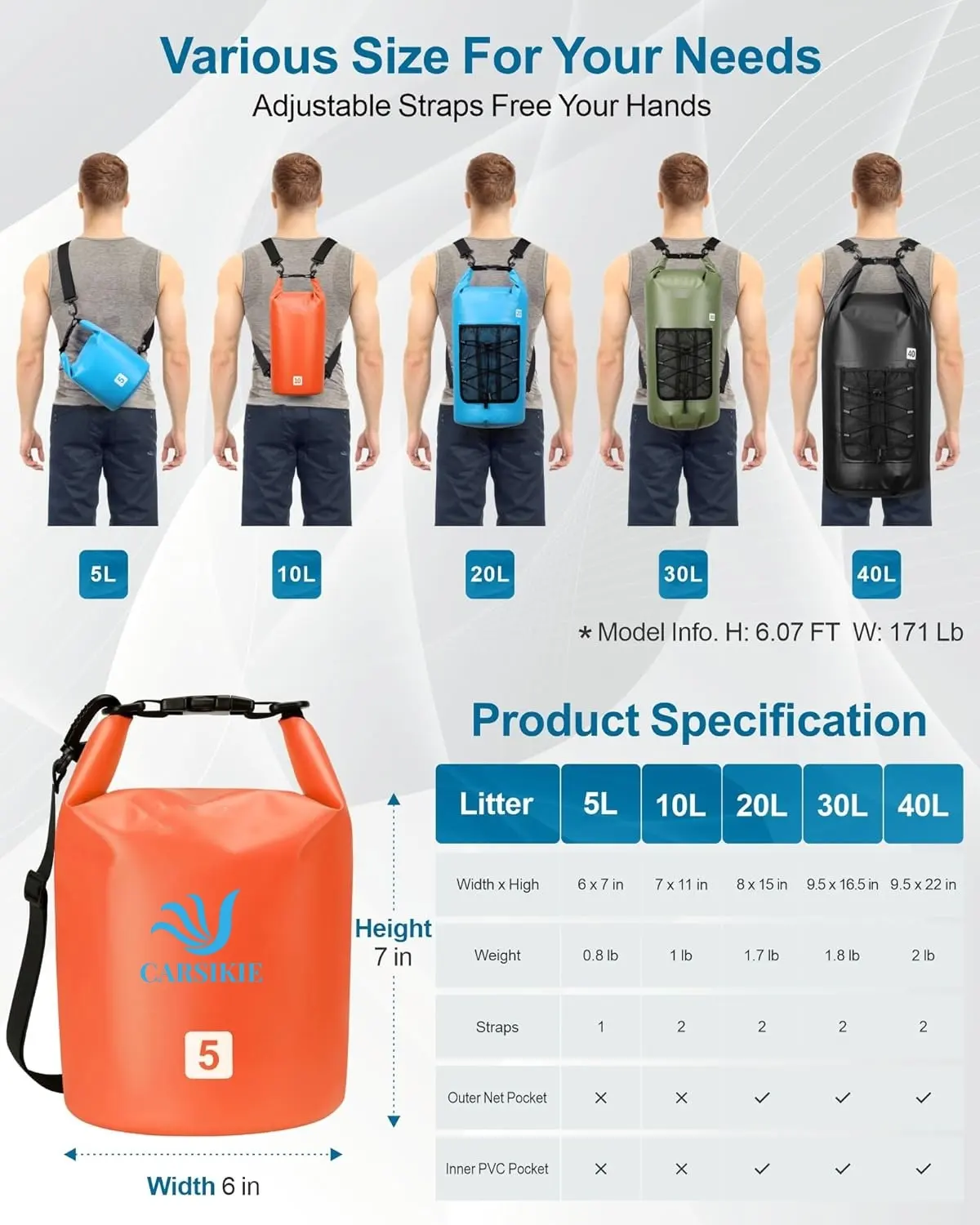 Hochwertiger wasserdichter TPU-Rucksack 4