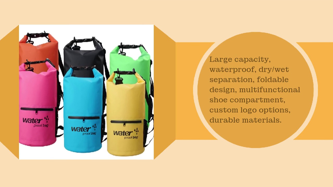 Wholesale Custom Large Capacity Fold Sport Gym Wet and Dry Bag Women Men Waterproof Shoe Space Duffel Travel Bag Duffel Bag
