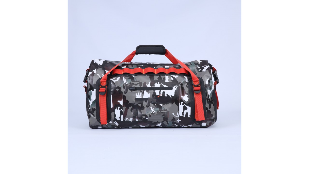 Lightweight Fitness Travel Duffel  Sport Shoe Bag Black Polyester Waterproof Dry Bag With Custom Print 1