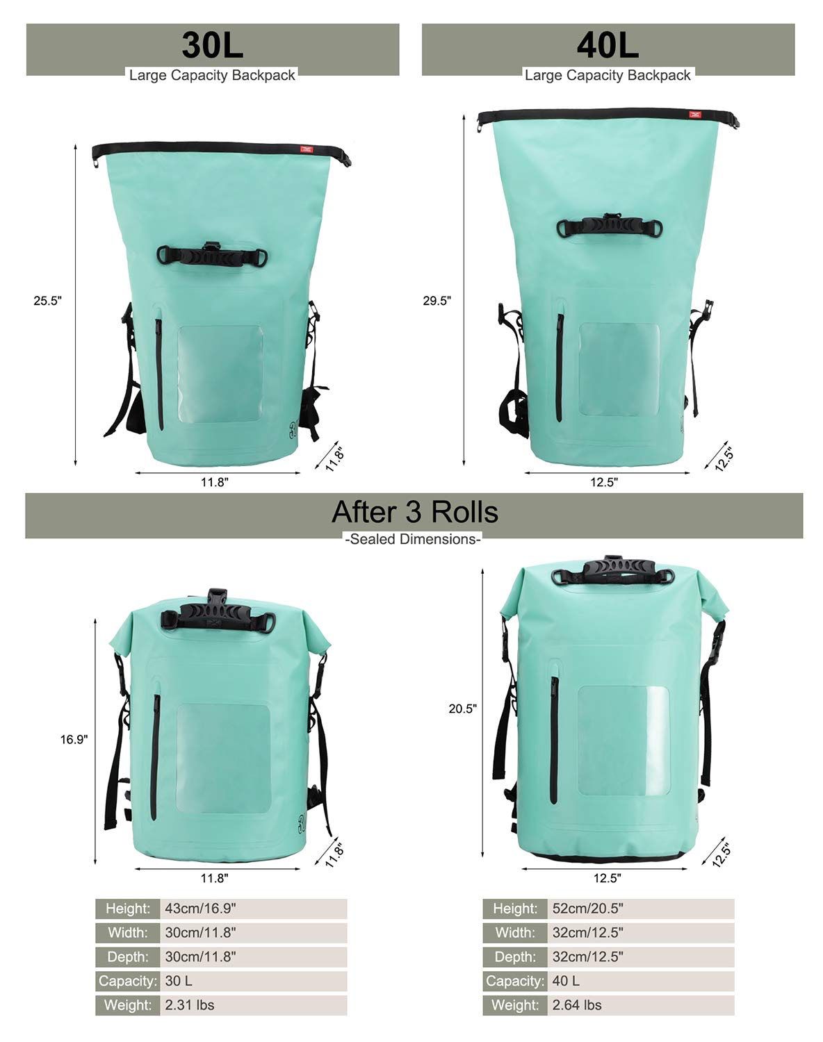 cheap Compression Roll Top backpack travel waterproof dry bag 4